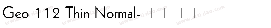 Geo 112 Thin Normal字体转换